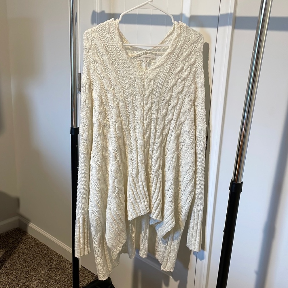 Oversized white sweater